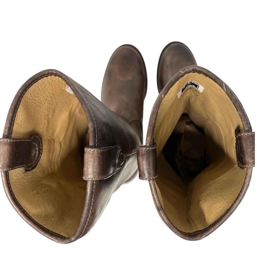 Frye Melissa Button Brown Leather Riding Boots Western Women’s 7 - Picture 6 of 13